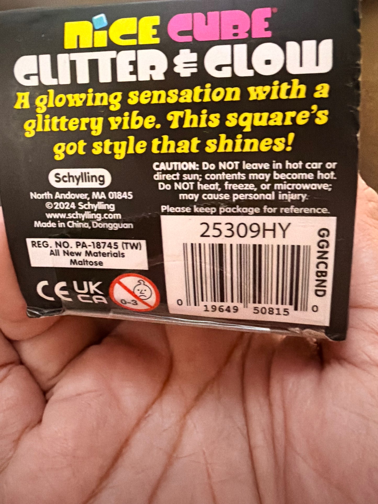 NEEDOH NICE CUBE GLITTER & GLOW (PINK)