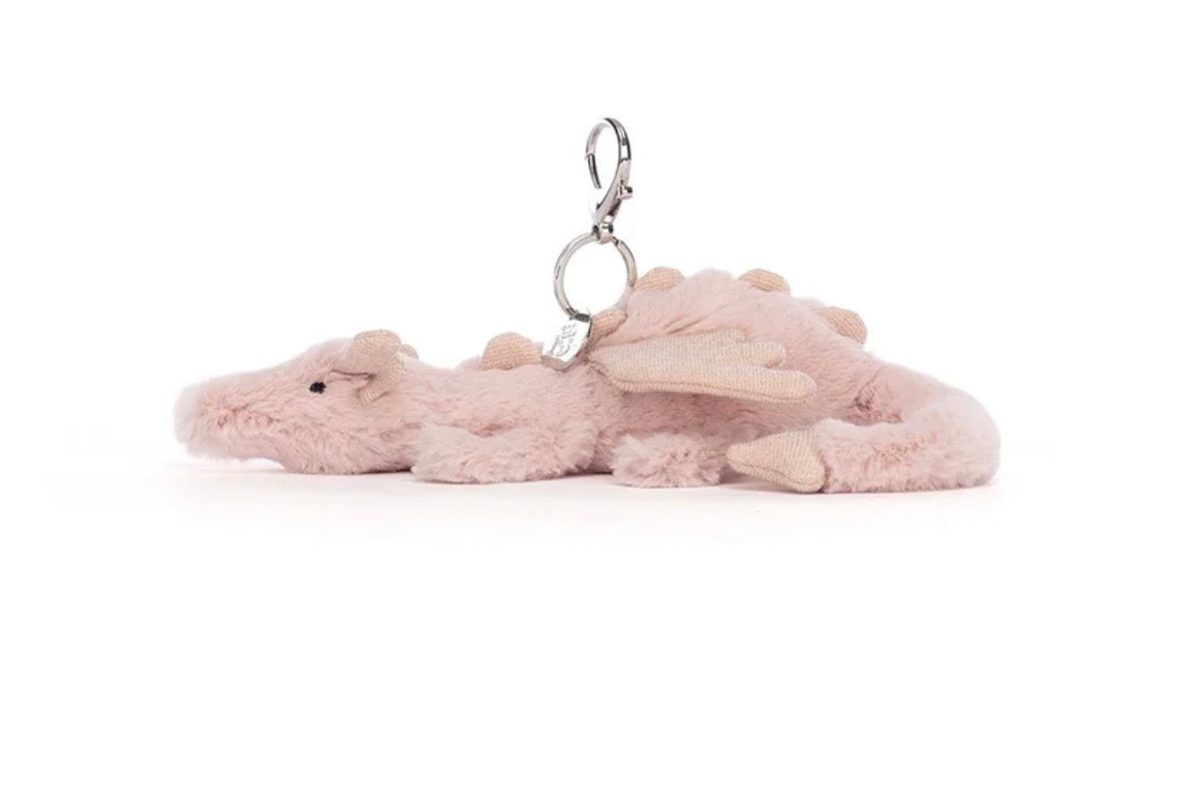 JELLYCAT- ROSE DRAGON BAG CHARM