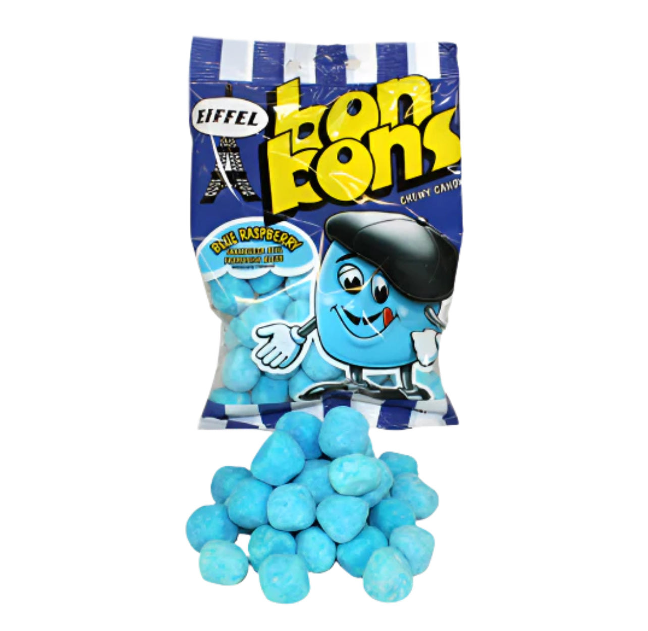 EIFFEL BONBONS CHEWY CANDY BLUE RASPBERRY 4 OZ. (BAG)