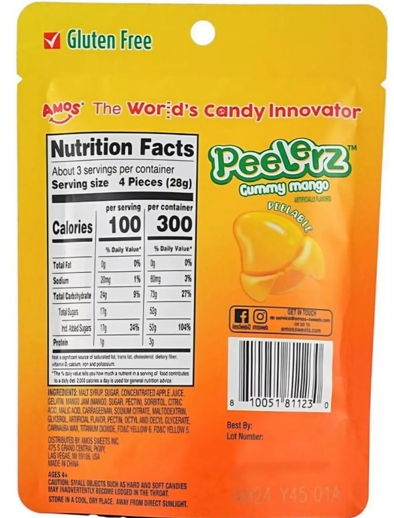 GUMMY MANGO PEELERZ 6 Oz