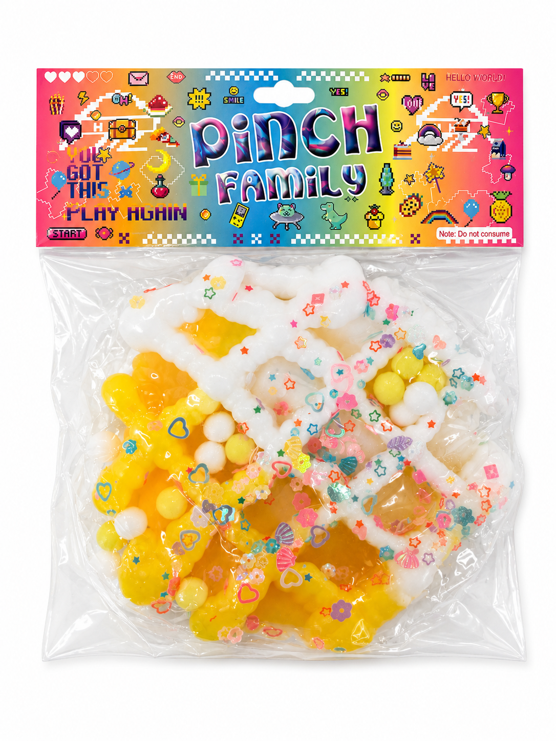 PINCH FAMILY WAFFLE SQUISHY (YELLOW)