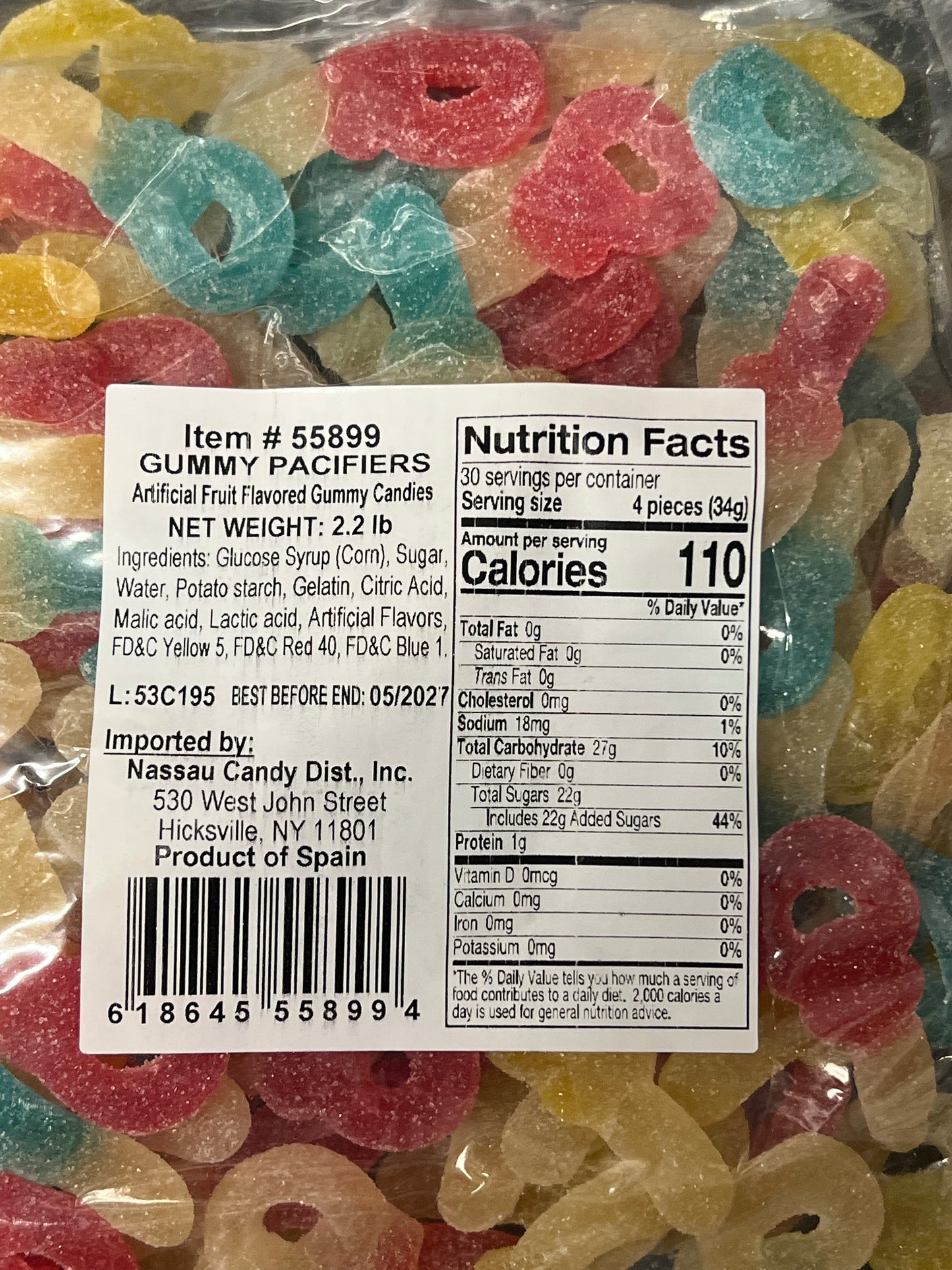 GUMMY PACIFIERS BULK