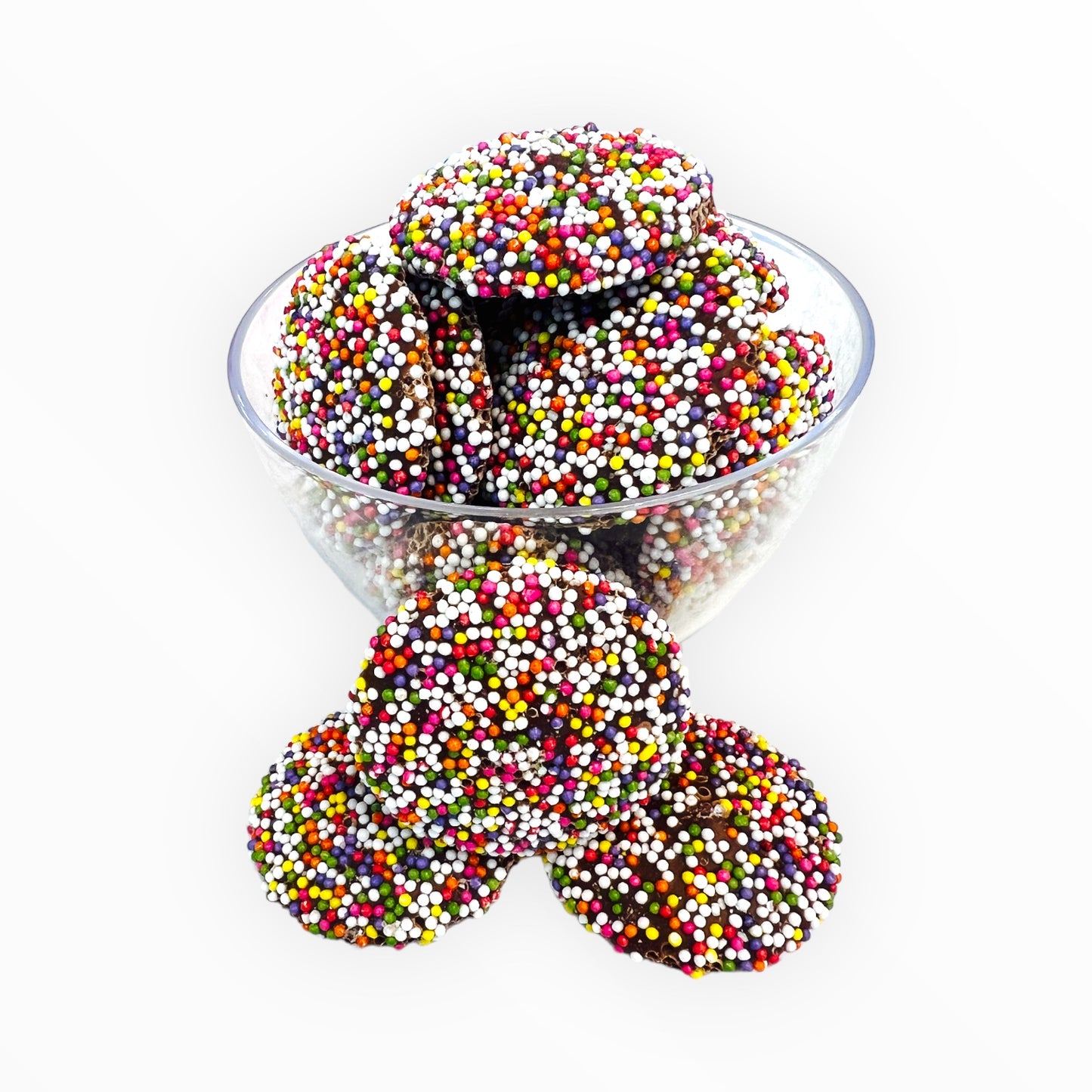MILK CHOCOLATE LARGE RAINBOW NONPAREILS BULK