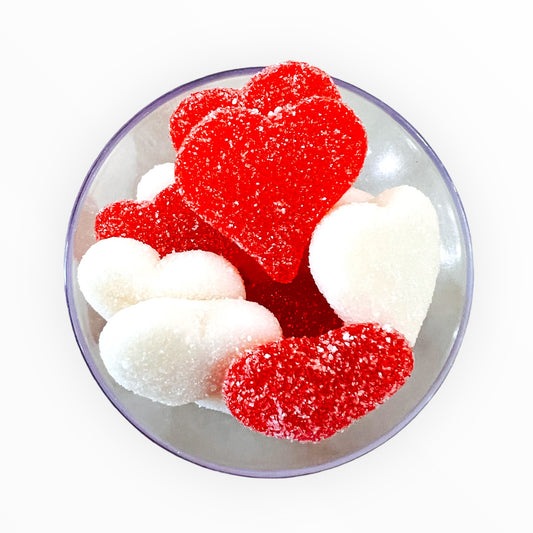 VALENTINE GUMMY SANDED HEARTS BULK