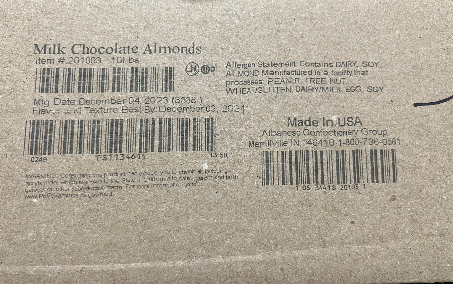 MILK CHOCOLATE ALMONDS BULK