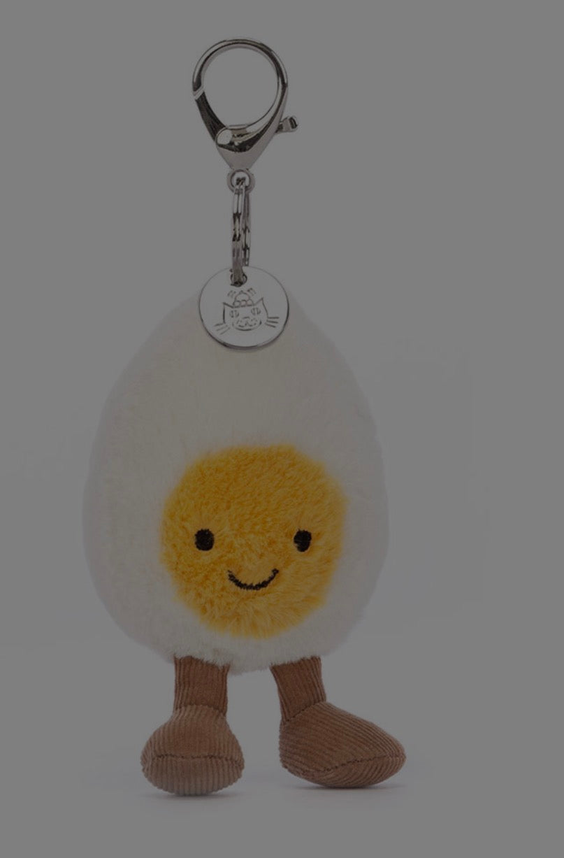 JELLYCAT- AMUSEABLE HAPPY BOILED EGG BAG CHARM