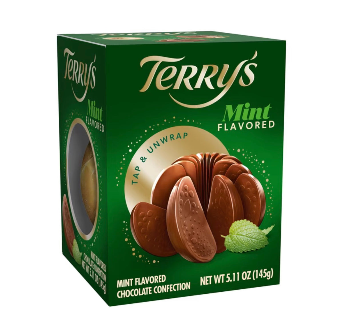 TERRY’S CHOCOLATE BALL, MILK CHOCOLATE With NATURAL MINT FLAVOR