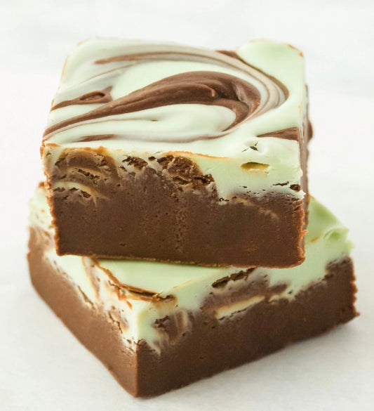 MINT CHOCOLATE SWIRL FUDGE