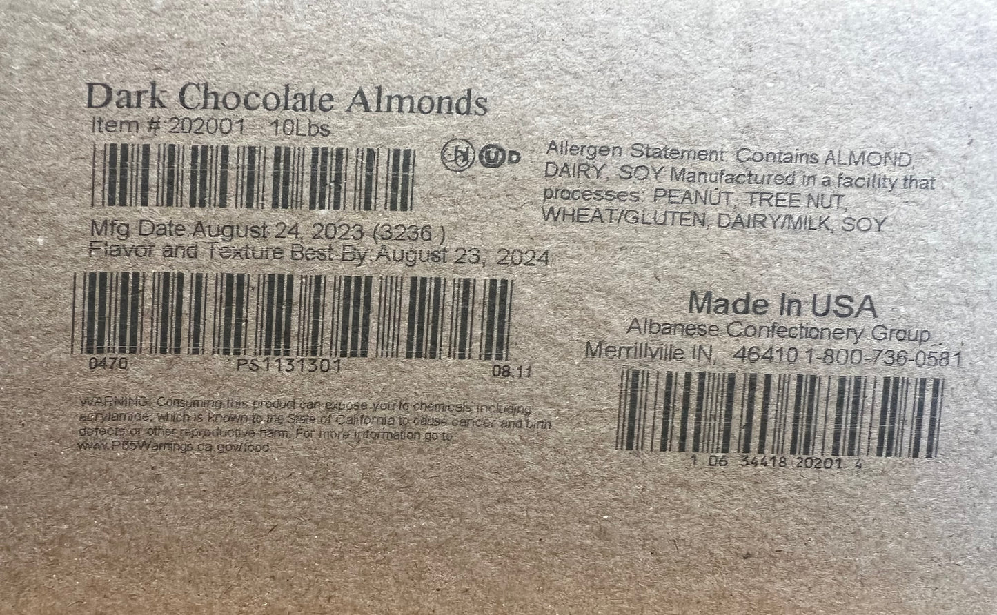 DARK CHOCOLATE ALMONDS BULK