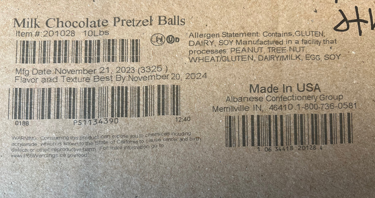 MILK CHOCOLATE PRETZEL BALLS BULK