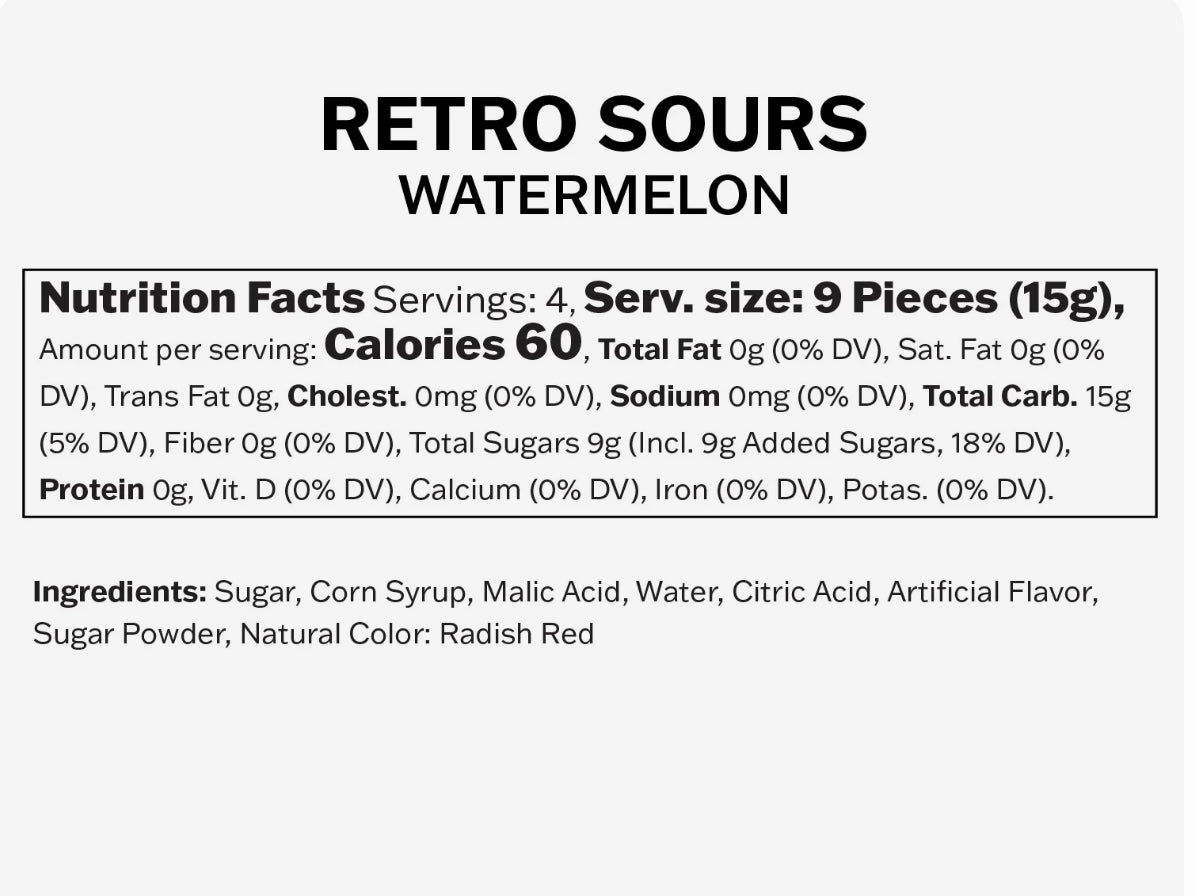 RETRO SOURS- WATERMELON