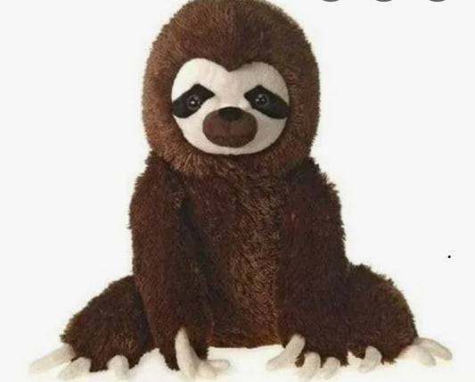 15 Inch Sitting 3 Toed Sloth With Picture Hangtag