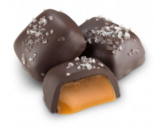 DARK CHOCOLATE SEA SALT CARAMELS