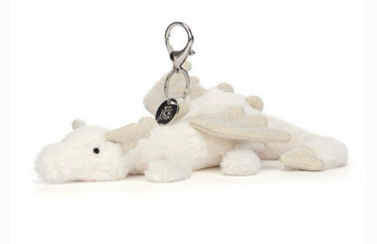 JELLYCAT- SNOW DRAGON BAG CHARM