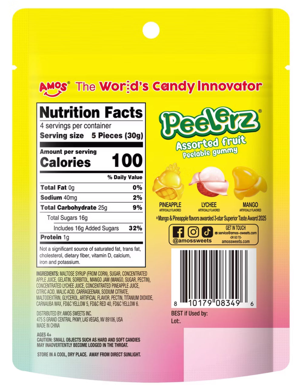 PEELERZ ASSORTED FRUIT 4.25 Oz