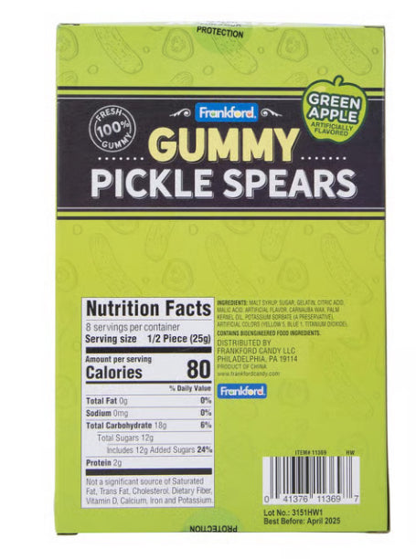 GIANT GUMMY PICKLES SPEARS 7.05 oz