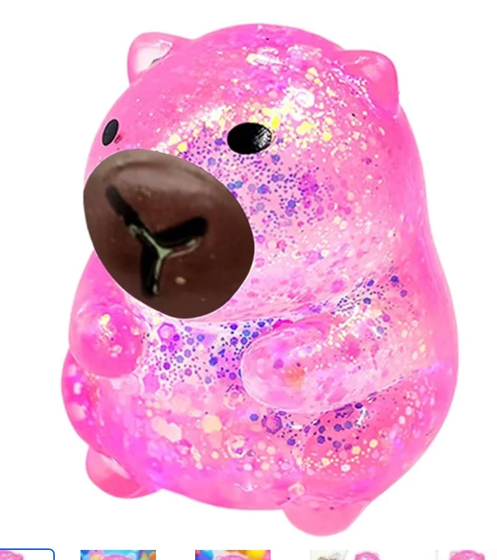 SQUEEZY GLITTER CAPYBARA (Pink)