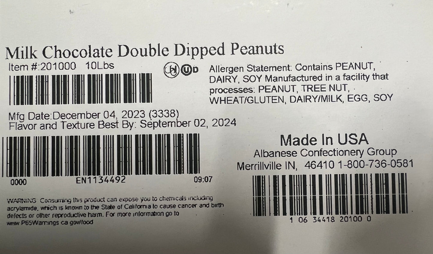 MILK CHOCOLATE DOUBLE DIPPED PEANUTS BULK