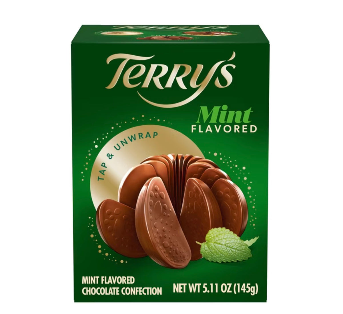 TERRY’S CHOCOLATE BALL, MILK CHOCOLATE With NATURAL MINT FLAVOR