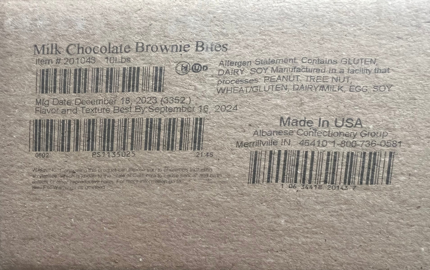 MILK CHOCOLATE BROWNIE BITES BULK – COCOBELLS CANDY STORE - 00 3 Brownie Bites Packages 58