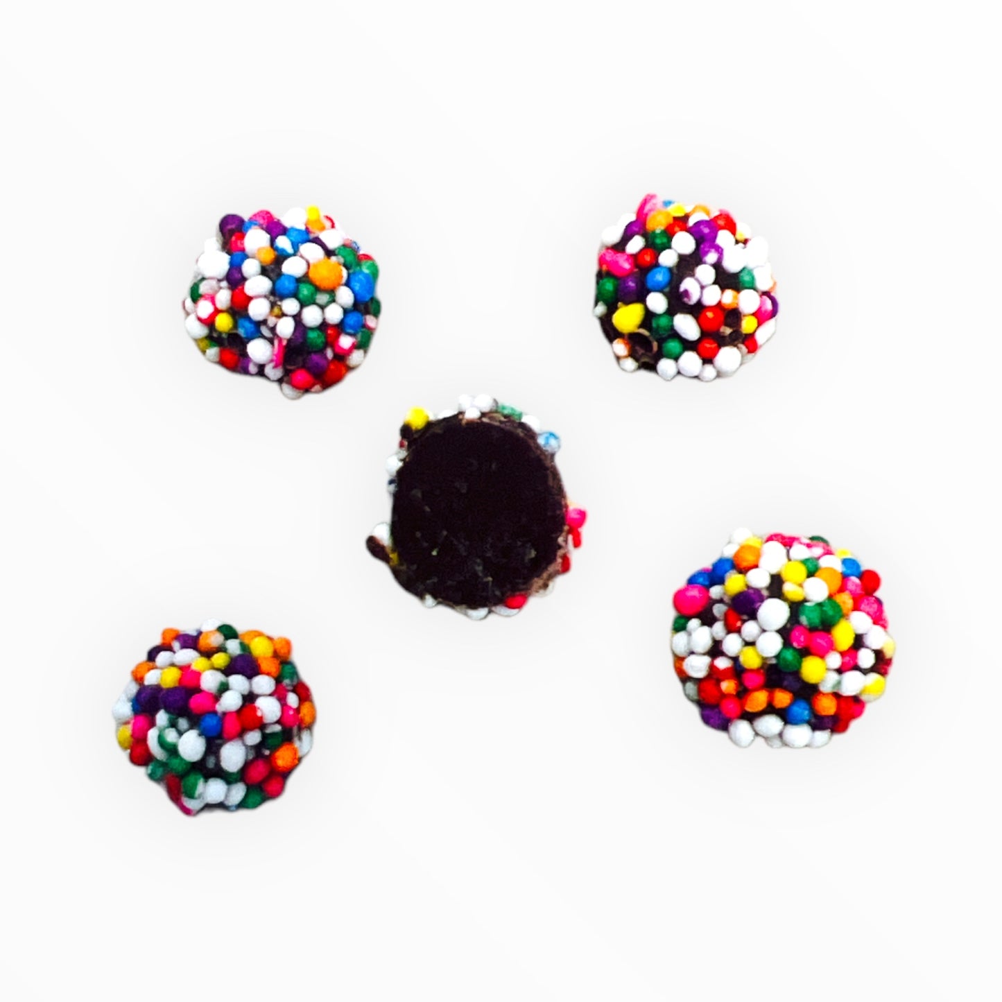 DARK CHOCOLATE MINI RAINBOW NONPAREILS BULK