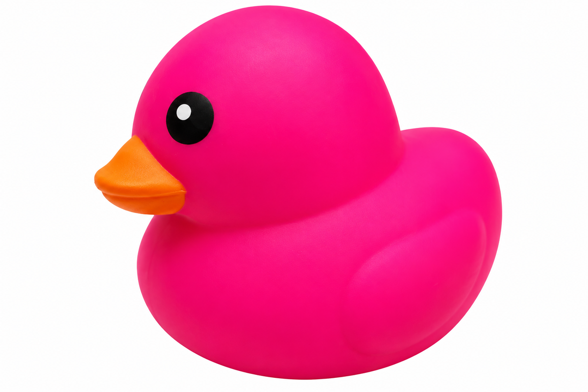 SQUISHY DUCK QUACK STRESS TOY (PINK)